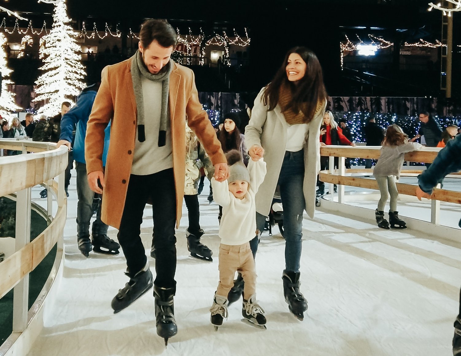Family Skating at Enchant Christmas Inside Las Vegas Ballpark | 
